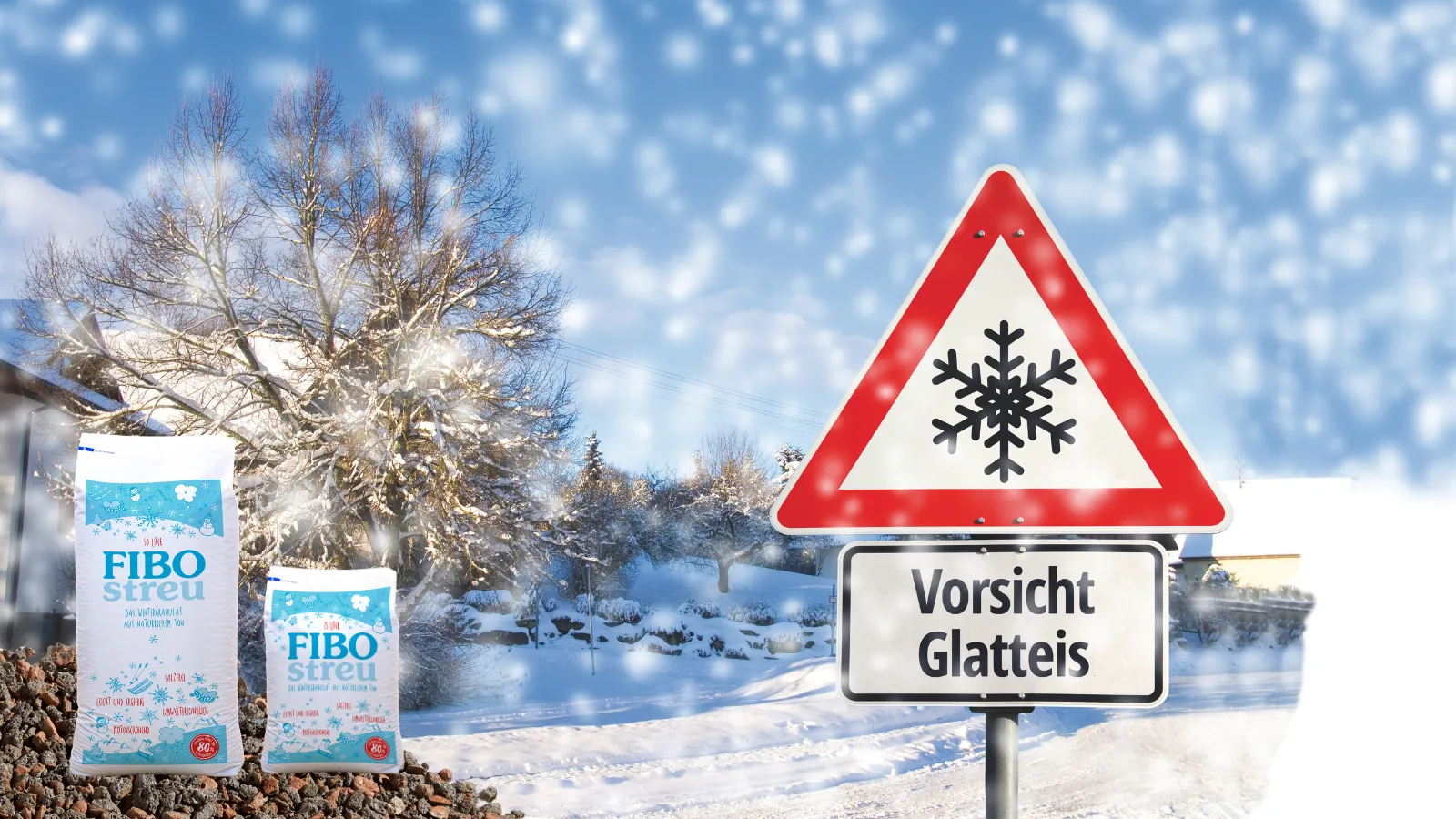 FIBOStreu, das salzfreie Winterstreugranulat