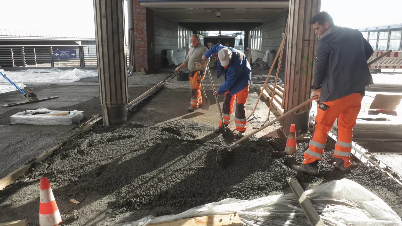Einbau Beton